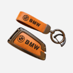 BMW Car Key Cover Case Brown Leather