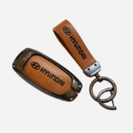 Hyundai Car Key Cover Case Brown Leather